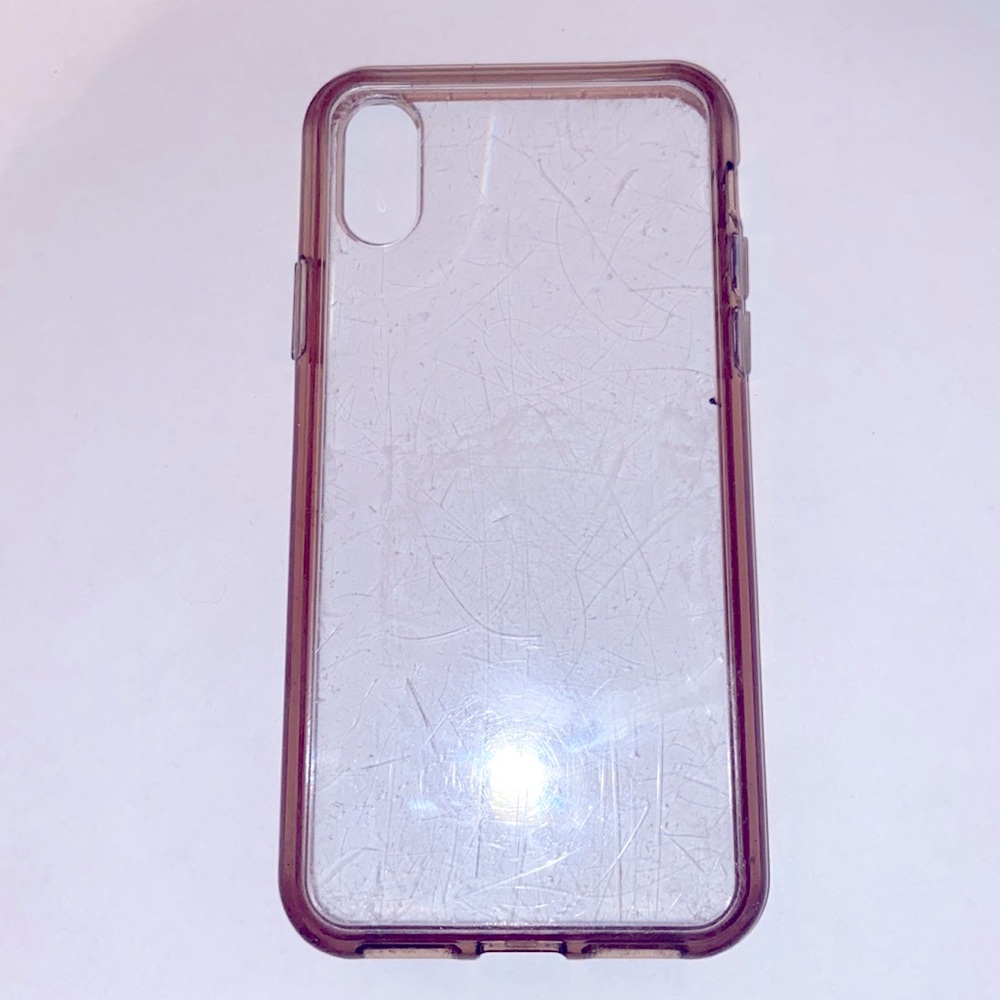 Tan clear phone case